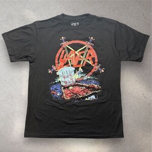 Slayer Reign In Pain Tour Tee Women’s Large Black Band Shirt